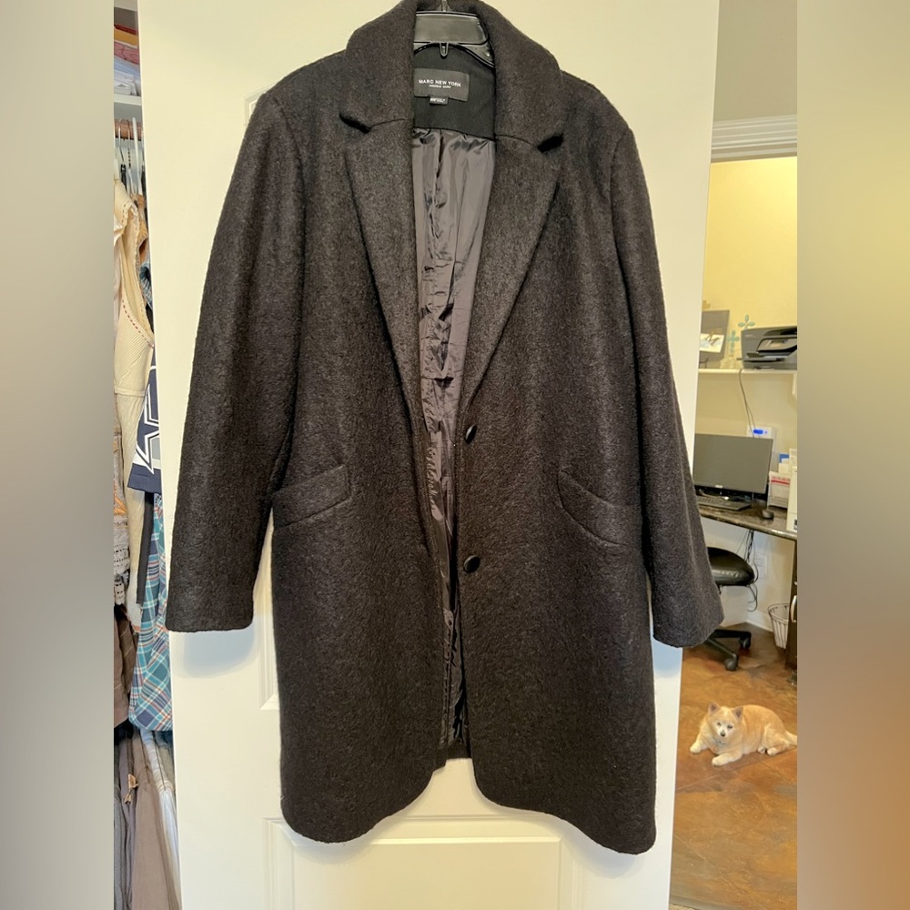 Marc New York wool blend knee length coat